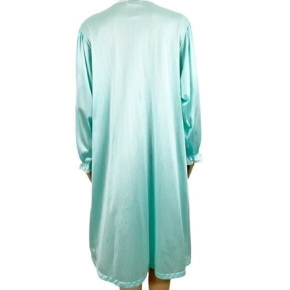 Vintage Vanity Fair lace nightgown robe long sleeve button down pajamas sz large - Picture 2 of 10